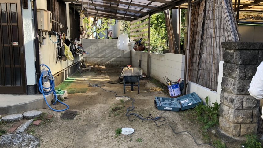 駐車場土間コンクリート 外構工事